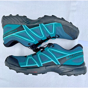 Salomon Speedcross 4 Junior Trail Running Shoes Blue Teal Black Size US 5 471238